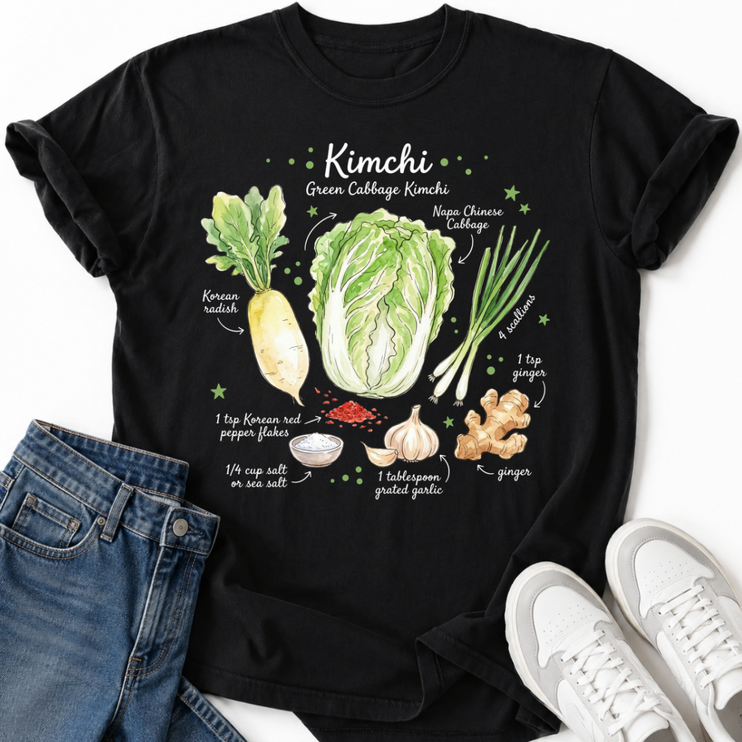 GREEN KIMCHI RECIPE T-SHIRT