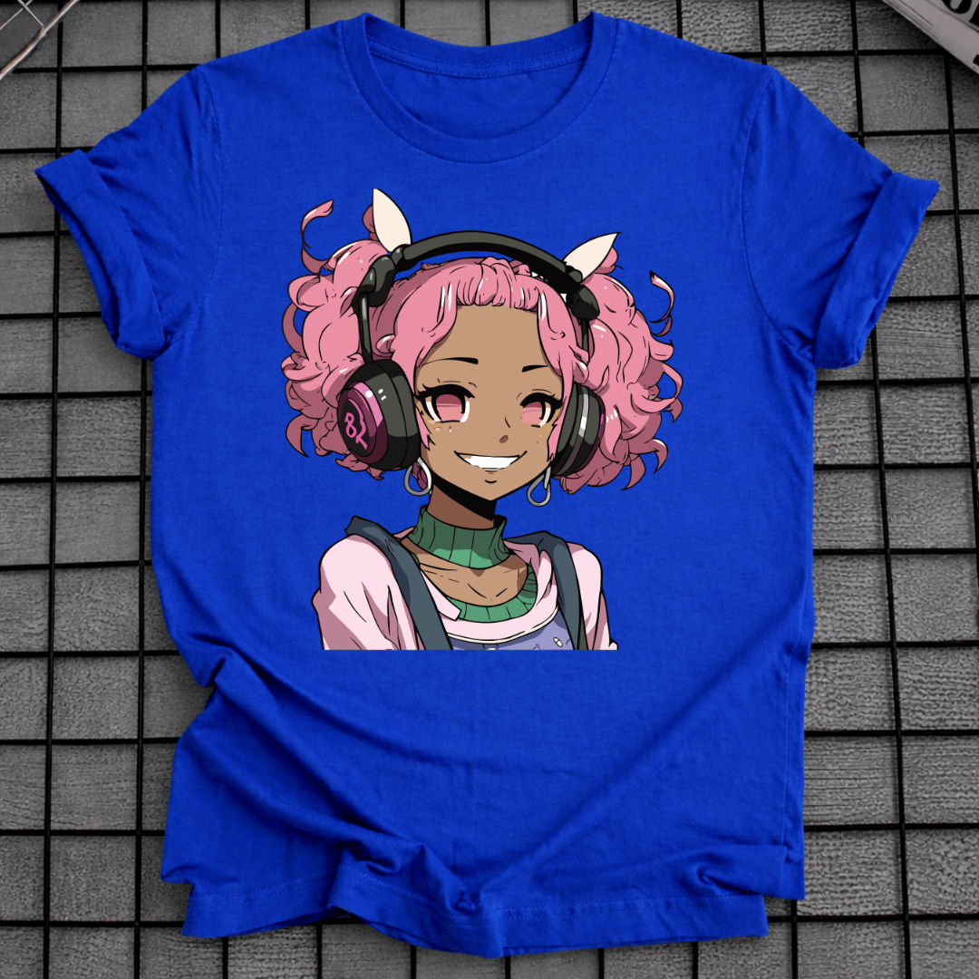 SCHWARZES ANIME-T-SHIRT
