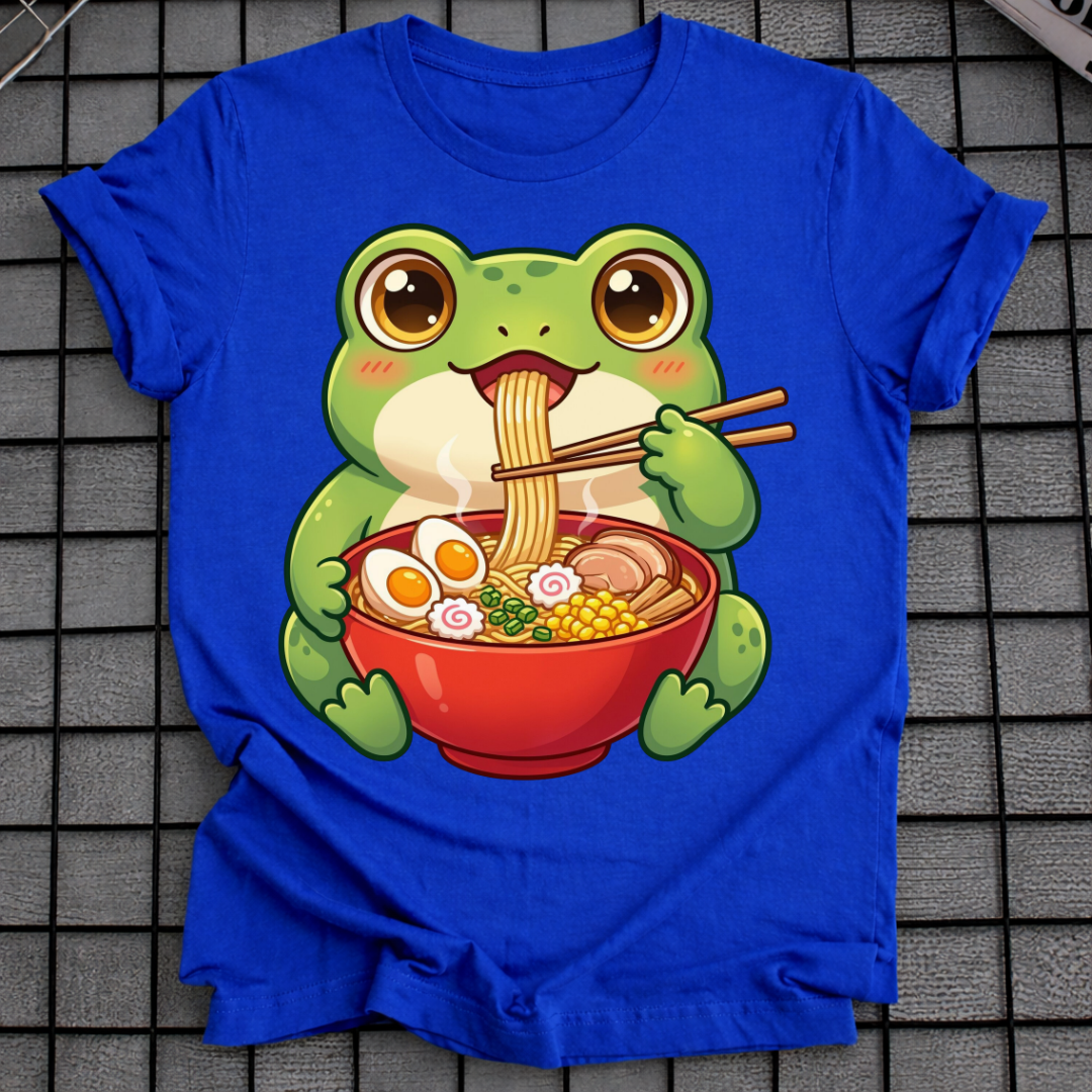 KAWAII FROSCHE BEIM NUDELNESSEN T-SHIRT