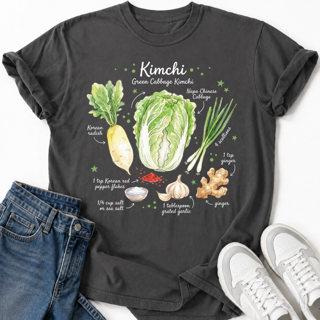 GREEN KIMCHI RECIPE T-SHIRT