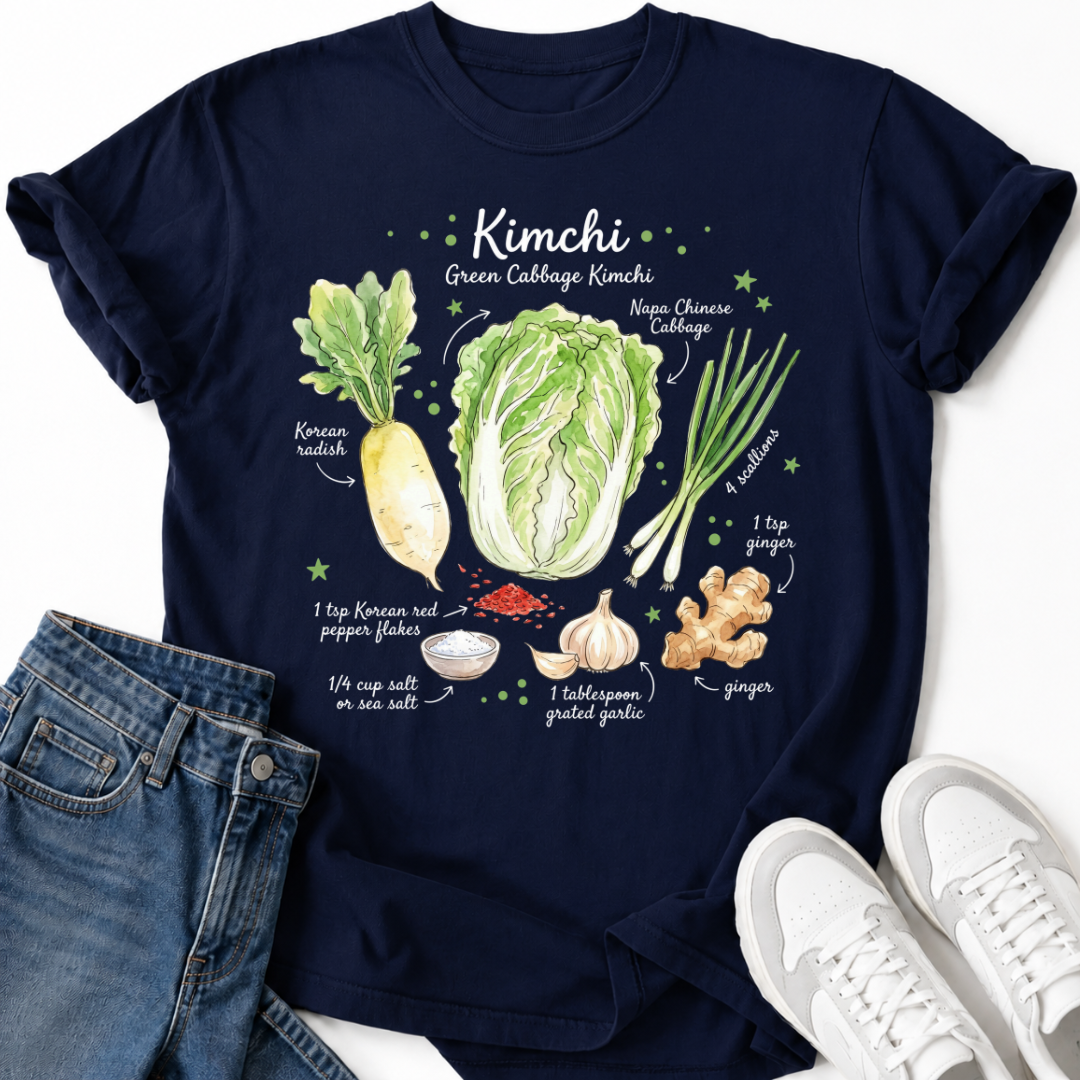 GREEN KIMCHI RECIPE T-SHIRT
