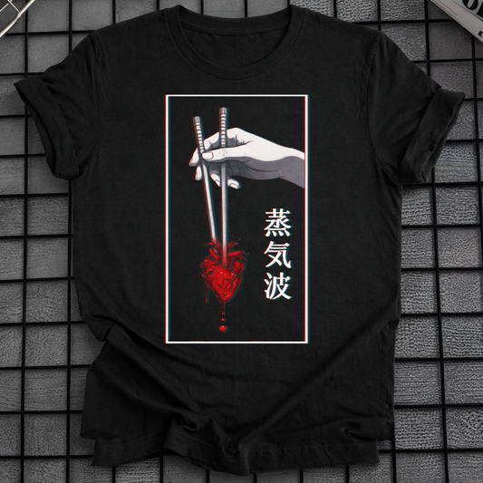 AESTHETIC HEART CHOPSTICKS T-SHIRT