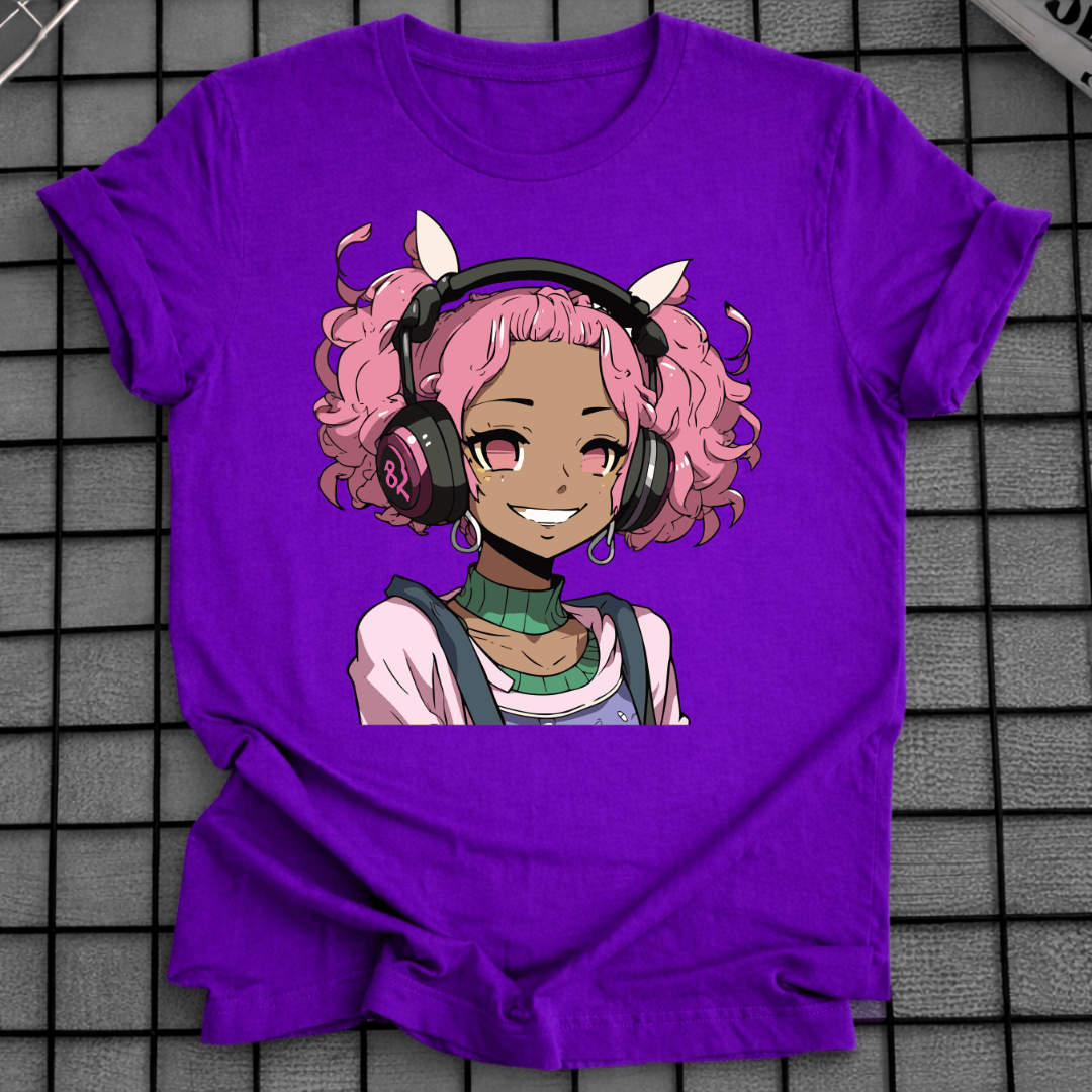 SCHWARZES ANIME-T-SHIRT
