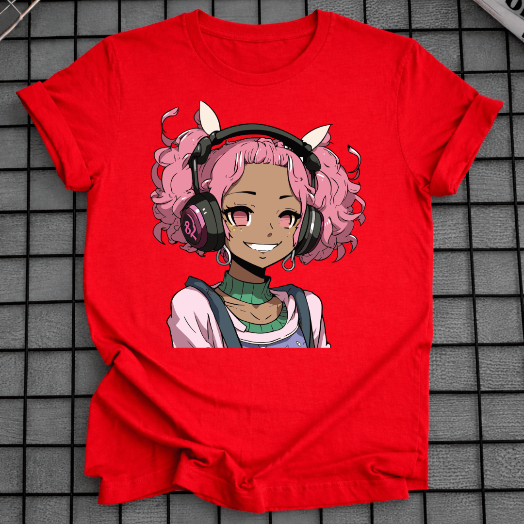 SCHWARZES ANIME-T-SHIRT