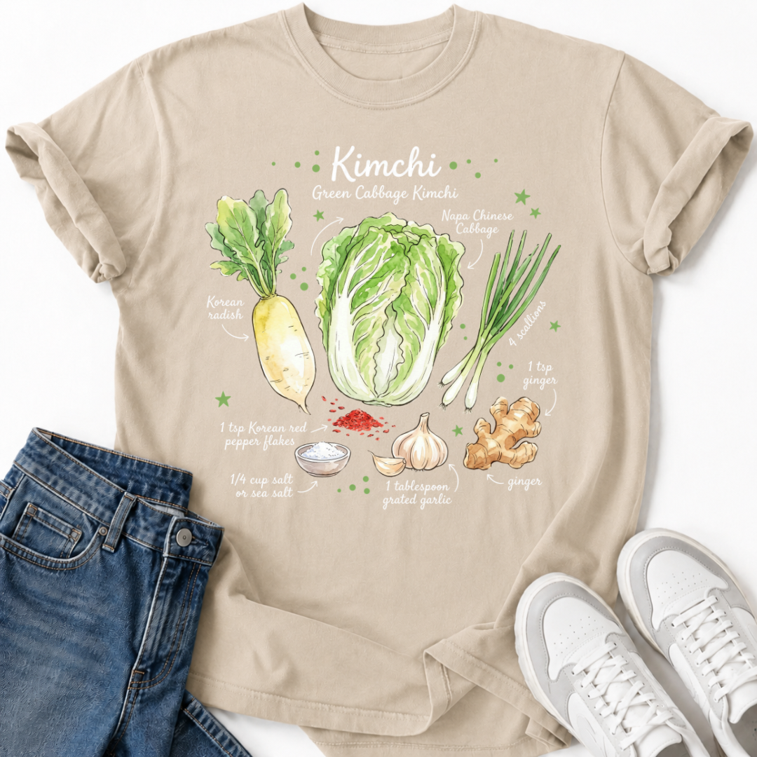 GREEN KIMCHI RECIPE T-SHIRT
