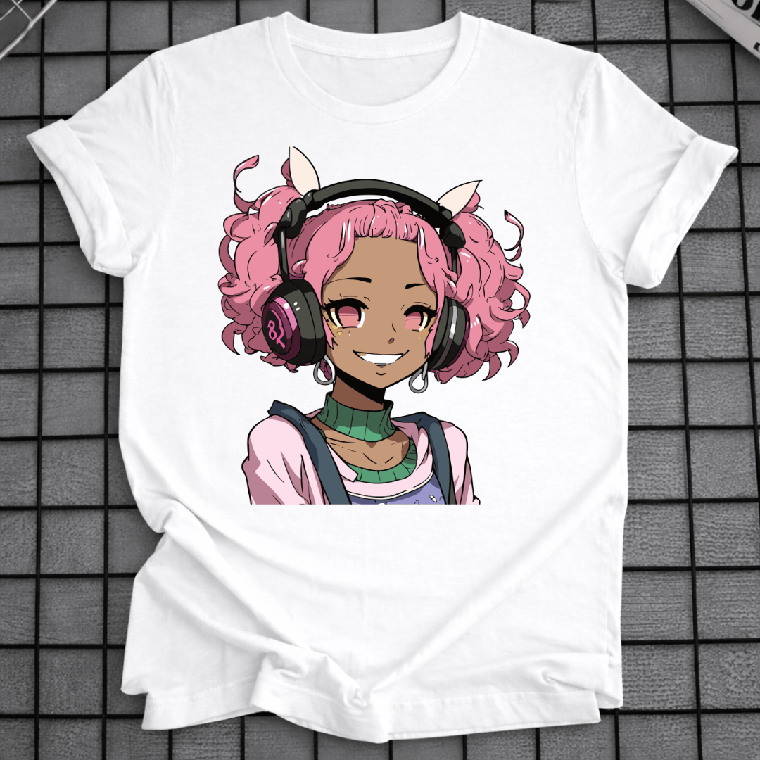 SCHWARZES ANIME-T-SHIRT