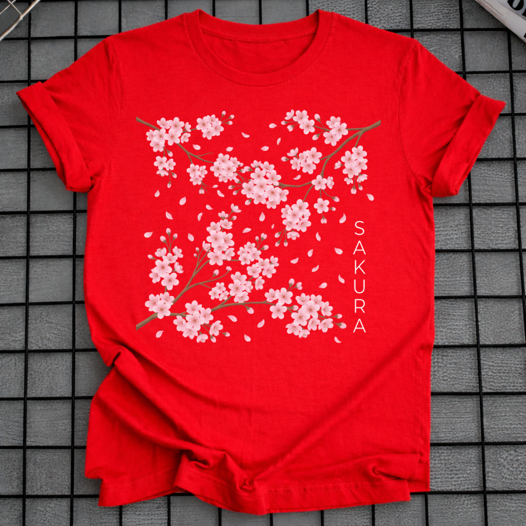 SAKURA BLÜTEN JAPANISCHES BLUMEN-T-SHIRT