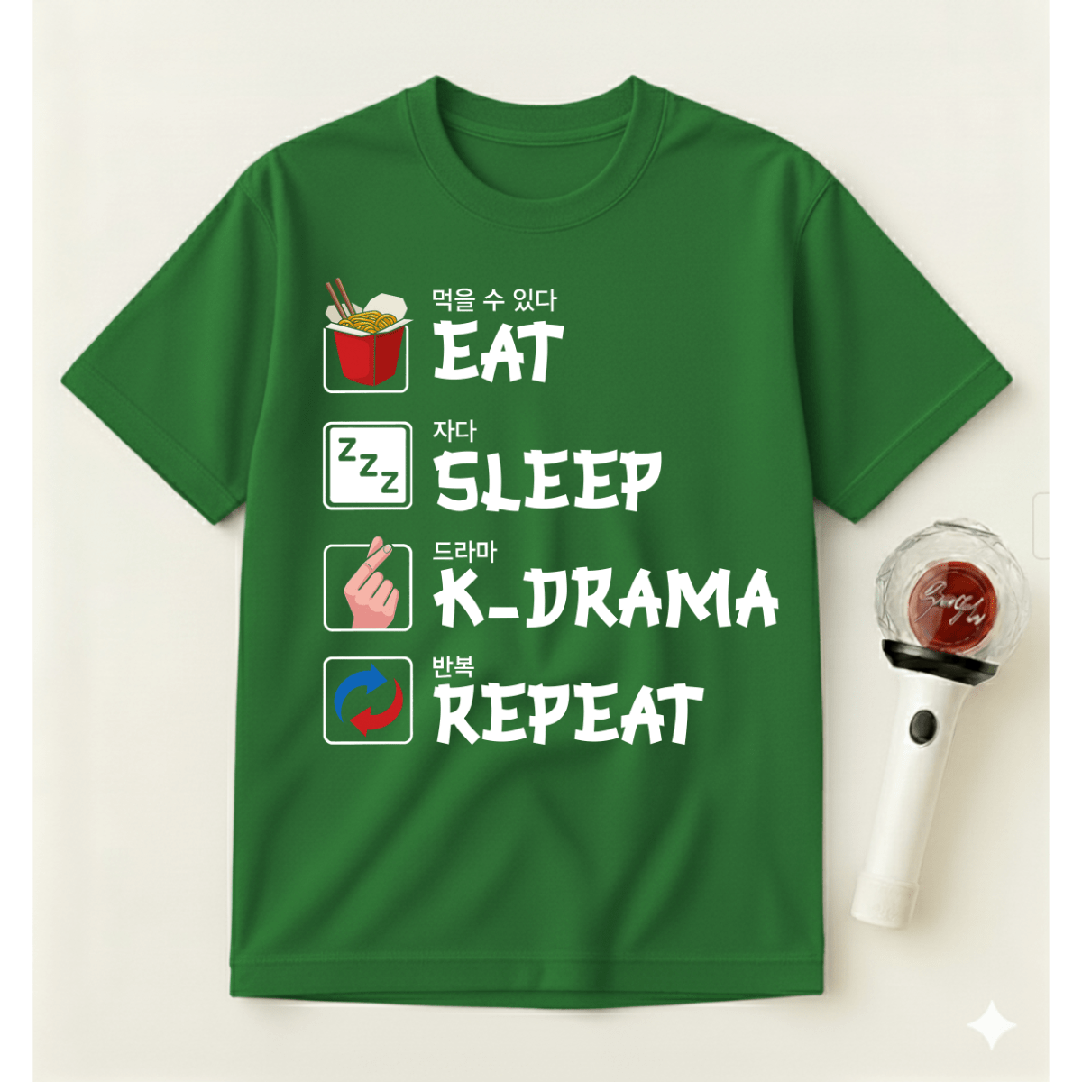 EAT SLEEP K-DRAMA REPEAT T-SHIRT