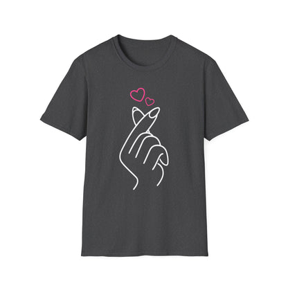 Cute Heart Gesture Unisex T-Shirt - Perfect for Friends, Love, and Everyday Wear
