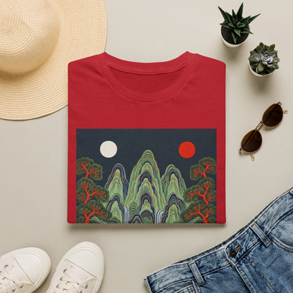 Asian Landscape Tee — Double Sun Mountain Art T-Shirt