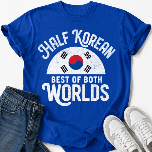 HALF KOREAN BEST OF BOTH WORLDS T-SHIRT