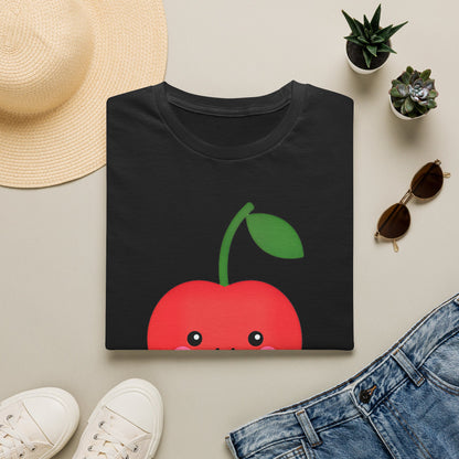 Cherry Cute T-Shirt — Kawaii Cherry Graphic with Korean Text