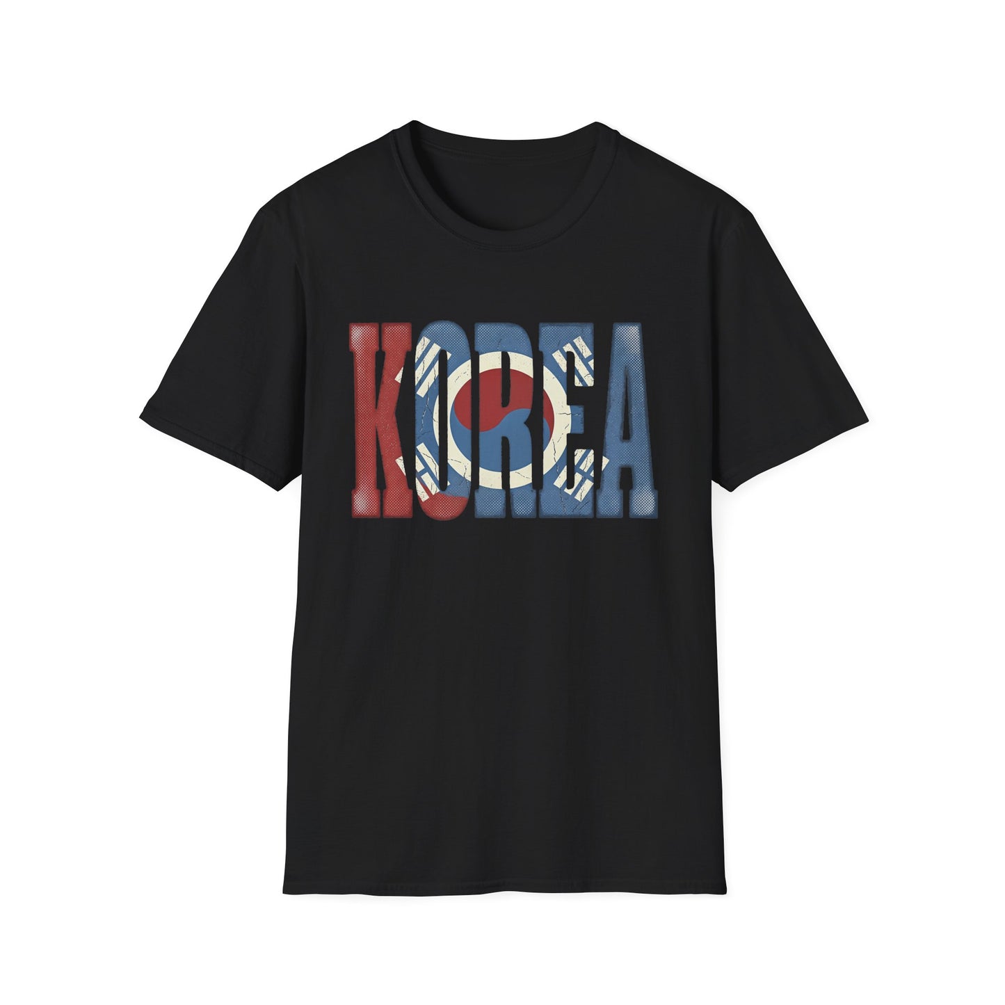 KOREA Flag Graphic T-Shirt — Retro Korean Flag Travel Tee