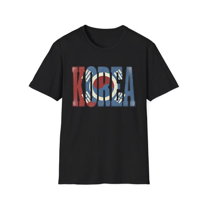 KOREA Flag Graphic T-Shirt — Retro Korean Flag Travel Tee