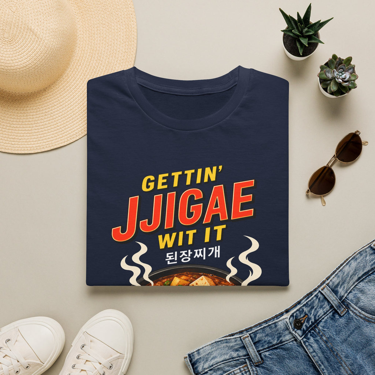T-Shirt — "Gettin' Jjigae Wit It" Korean Stew Graphic Tee