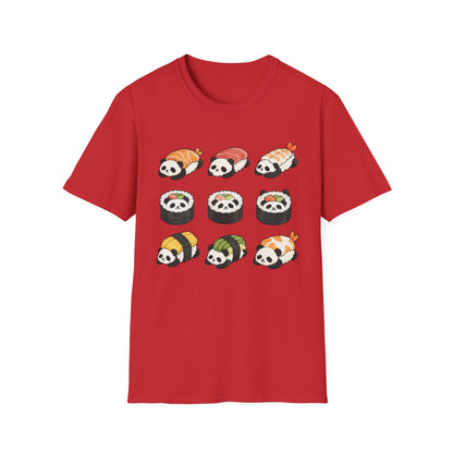 Sushi Panda T-Shirt — Cute Kawaii Sushi Roll Pandas Graphic Tee