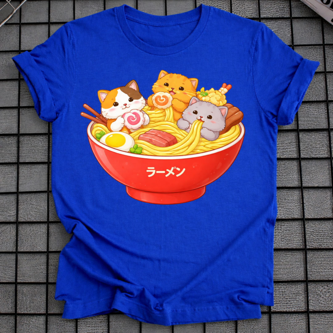 KATZEN IN RAMEN T-SHIRT