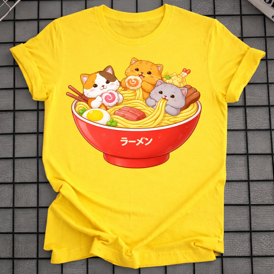 CATS IN RAMEN T-SHIRT