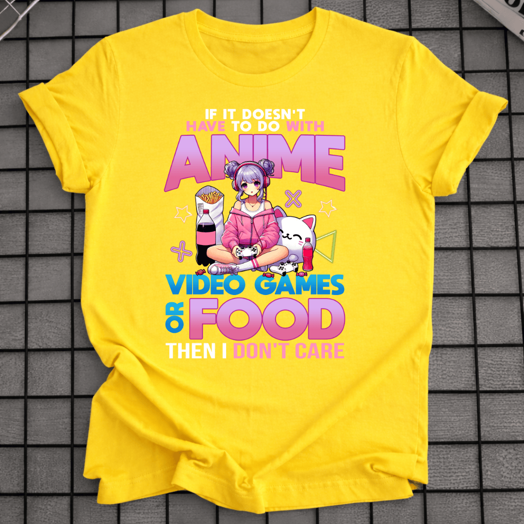 ANIME VIDEOSPIELE ESSEN T-SHIRT