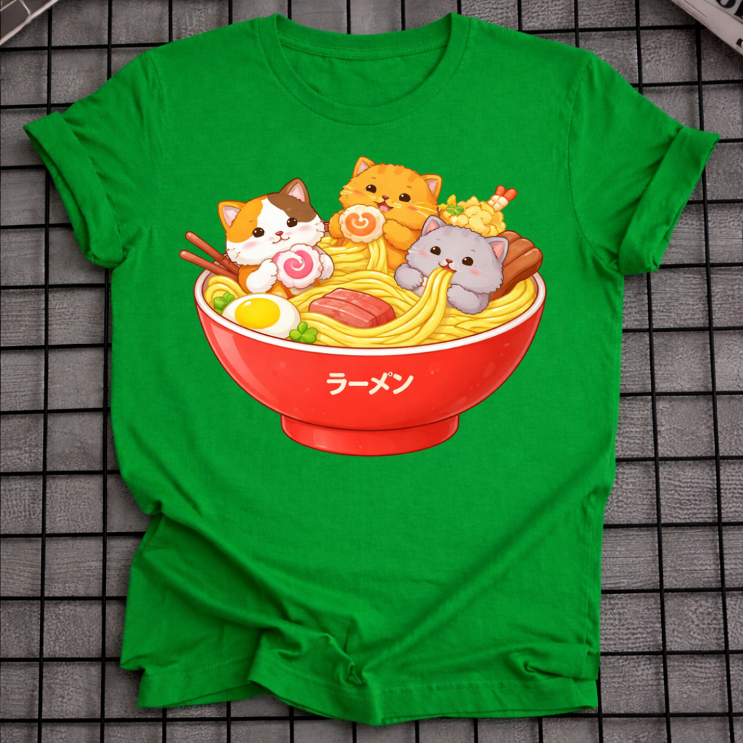 KATZEN IN RAMEN T-SHIRT