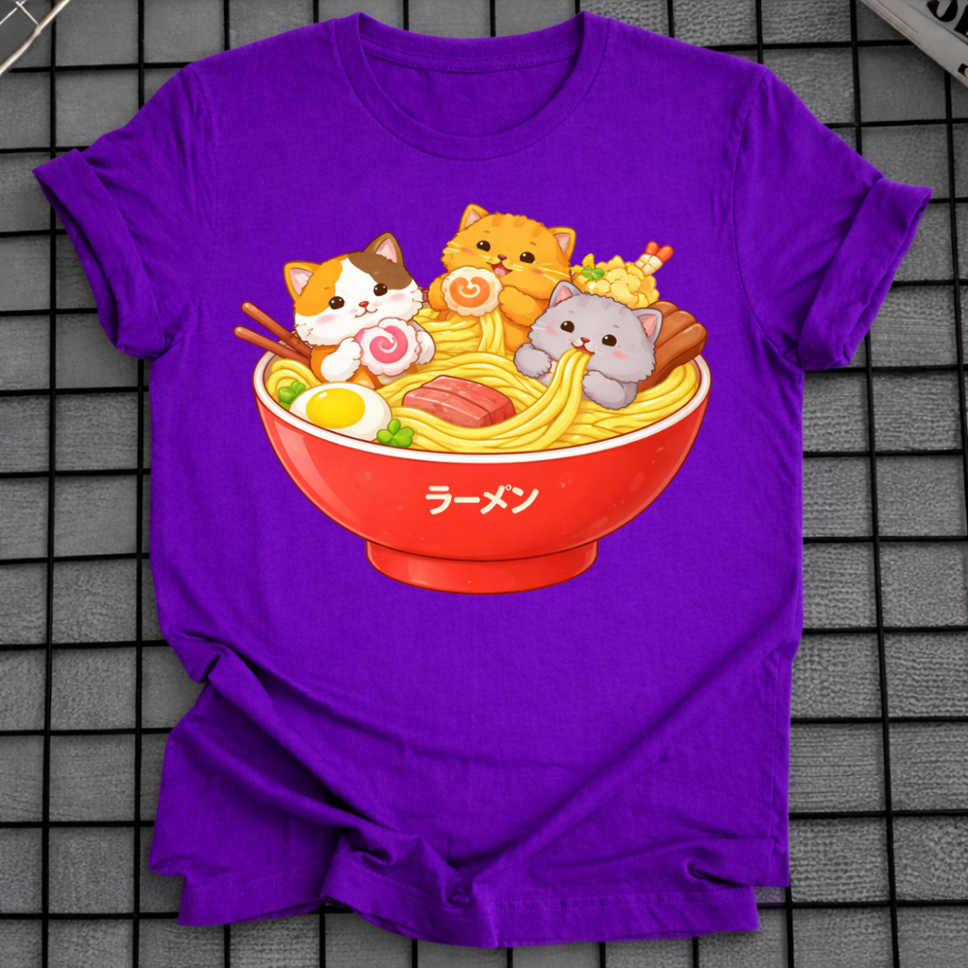 KATZEN IN RAMEN T-SHIRT