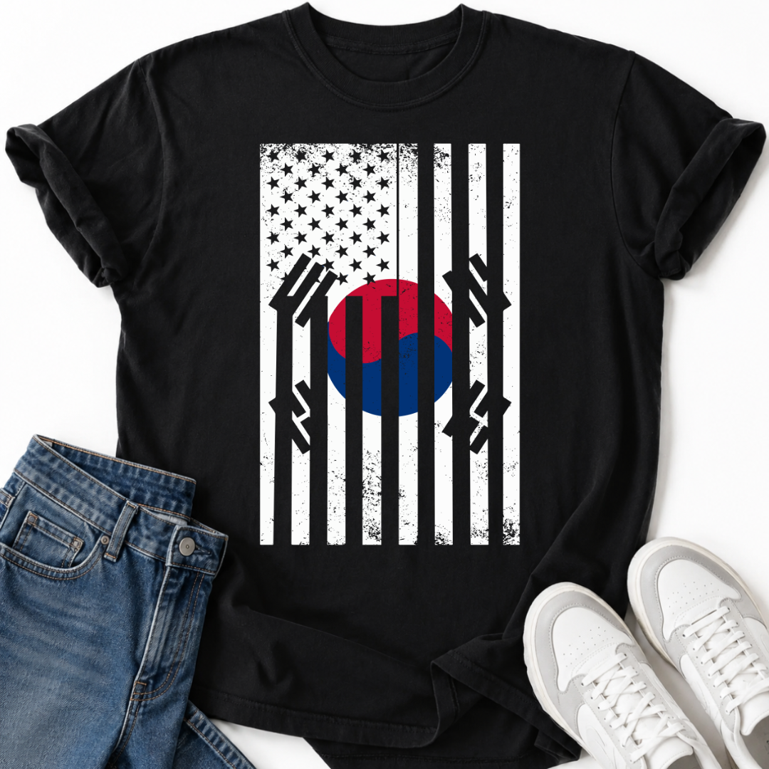USA KOREA TAEGEUK FLAG T-SHIRT