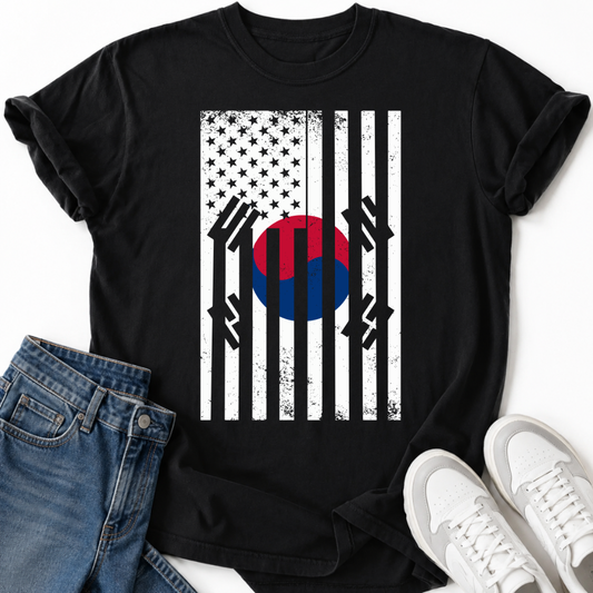 USA KOREA TAEGEUK FLAG T-SHIRT