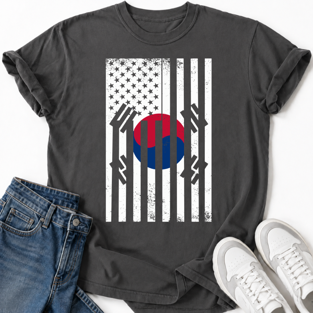 USA KOREA TAEGEUK FLAG T-SHIRT