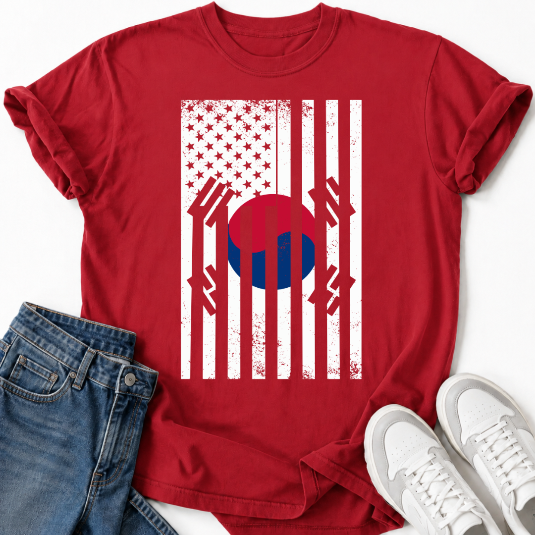 USA KOREA TAEGEUK FLAG T-SHIRT