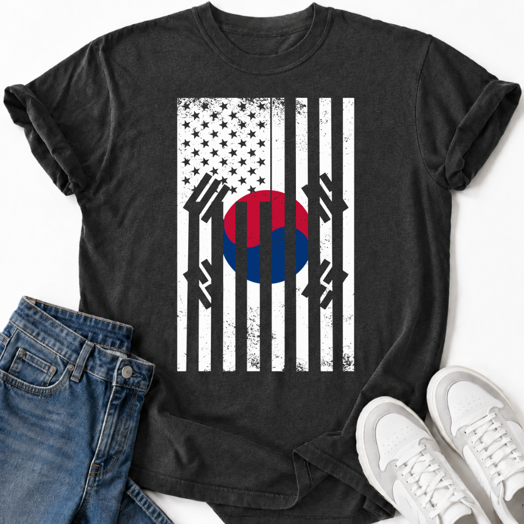 USA KOREA TAEGEUK FLAG T-SHIRT