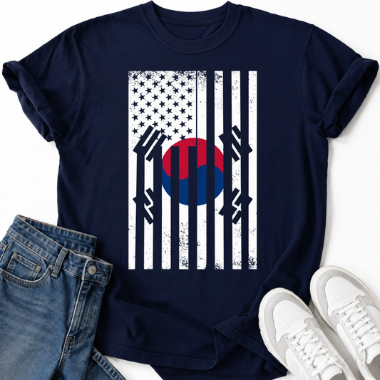 USA KOREA TAEGEUK FLAG T-SHIRT