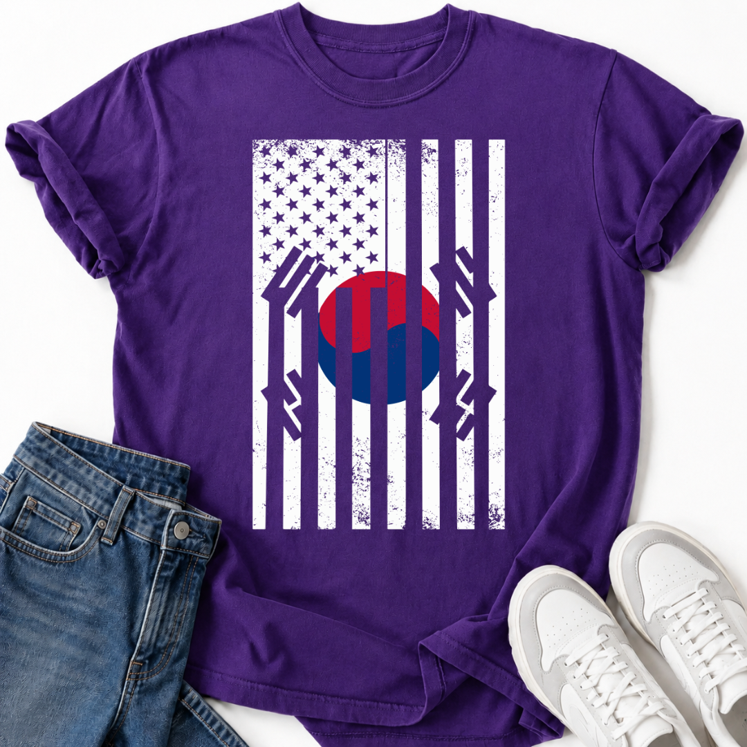 USA KOREA TAEGEUK FLAG T-SHIRT