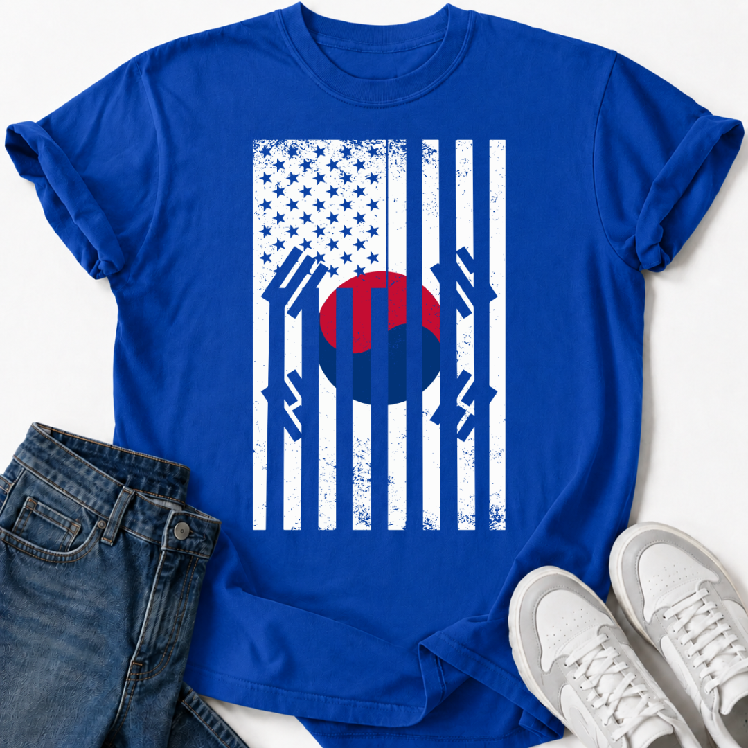 USA KOREA TAEGEUK FLAG T-SHIRT