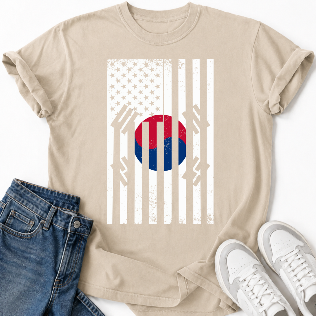 USA KOREA TAEGEUK FLAG T-SHIRT