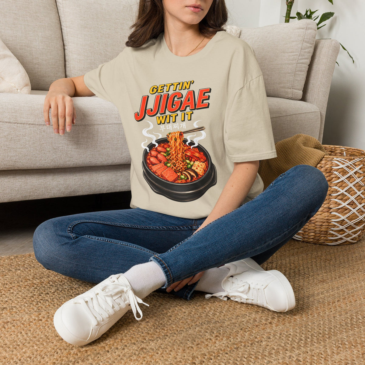 T-Shirt — "Gettin' Jjigae Wit It" Korean Stew Graphic Tee
