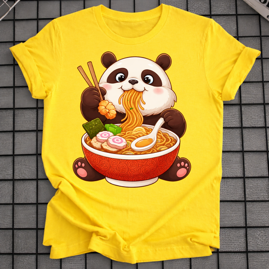 PANDA EATING RAMEN T-SHIRT