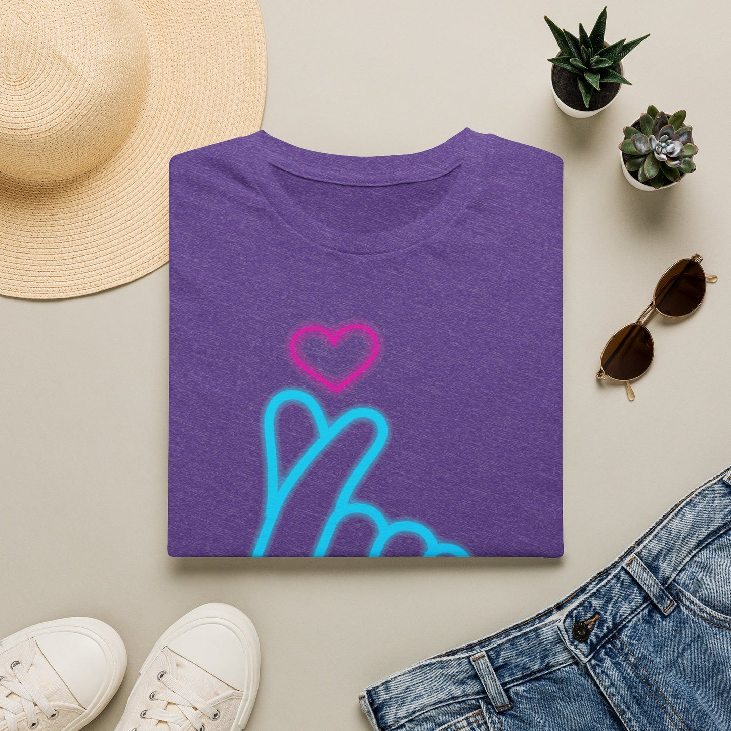 Cute Gesture Graphic T-Shirt, Casual Wear, Gift for Friends, Funny Tee, Birthday Present, Summer Style
