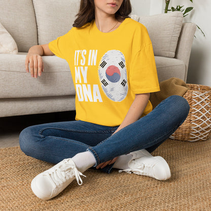 It's In My DNA T-Shirt — Korean Flag Fingerprint Tee