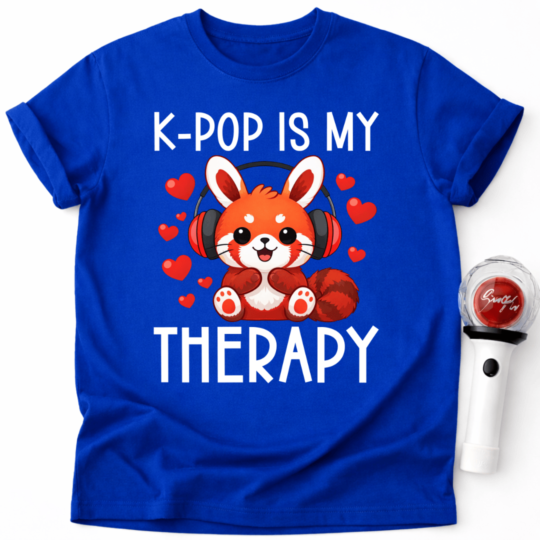 K-POP IST MEINE THERAPIE ROTER PANDA T-SHIRT