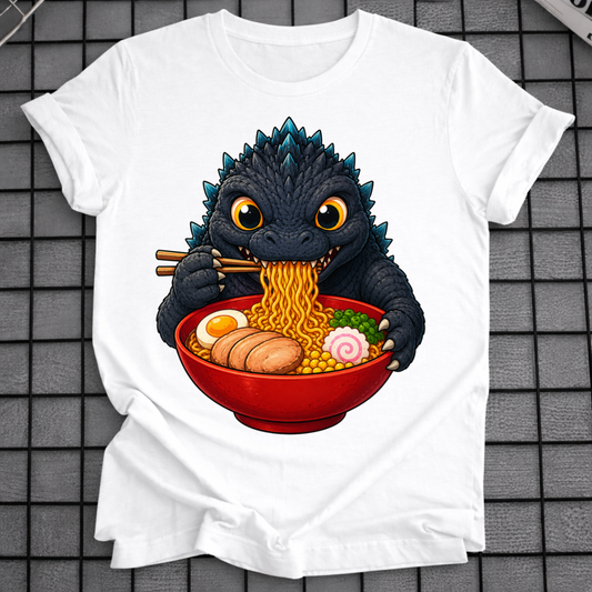 MONSTER EATING RAMEN T-SHIRT