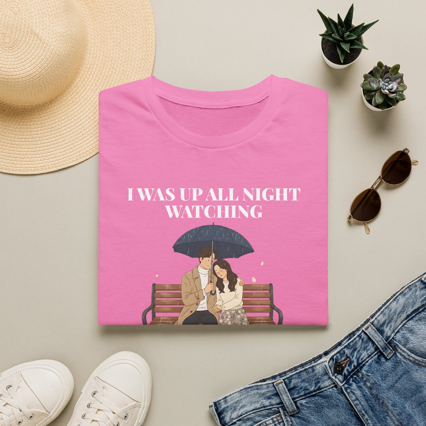 Korean Drama T-Shirt — "I Was Up All Night Watching" Fan Tee