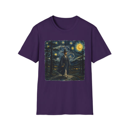 Starry Night Cowboy T-Shirt — Van Gogh Style Western Art Tee