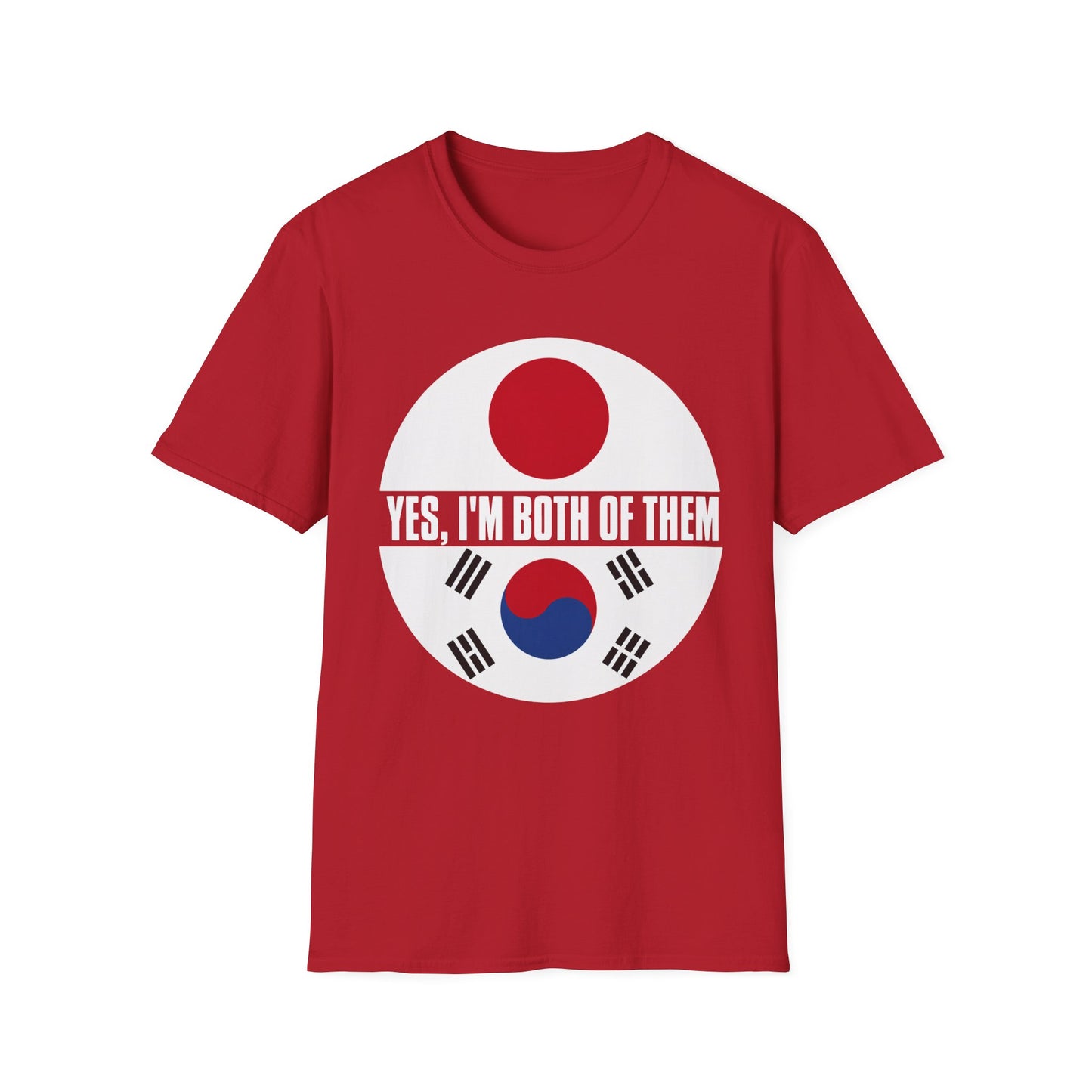 T-Shirt — "Yes, I'm Both of Them" Japan & Korea Flag Pride Tee