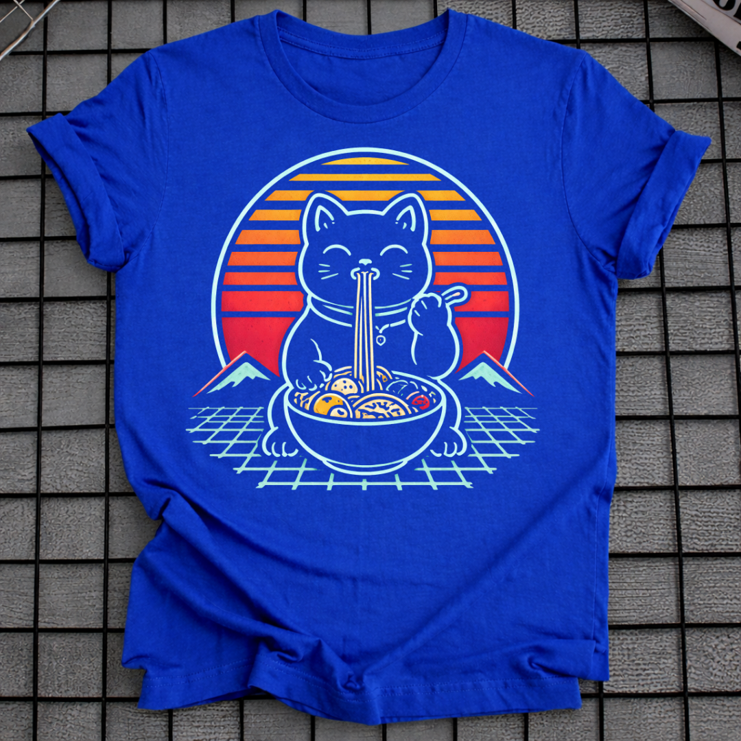 GLÜCK KATZE NUDELN T-SHIRT