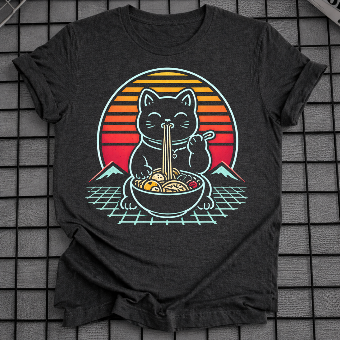 GLÜCK KATZE NUDELN T-SHIRT