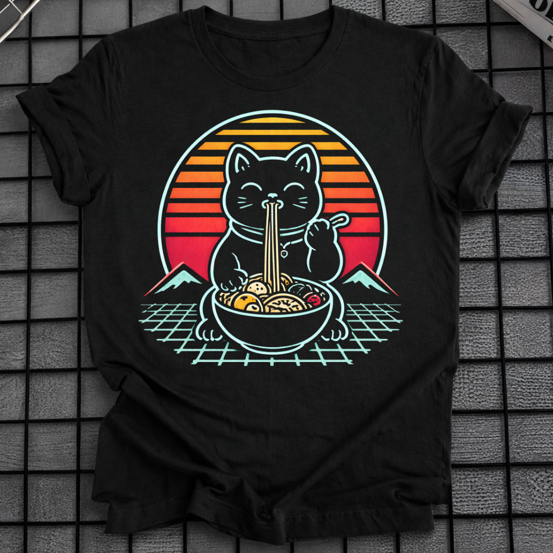 GLÜCK KATZE NUDELN T-SHIRT