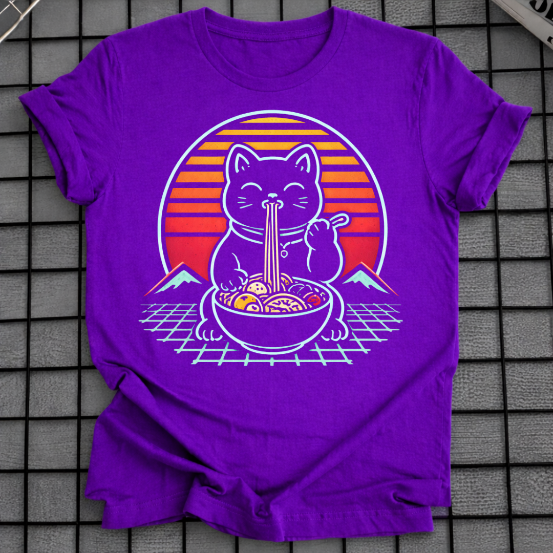 GLÜCK KATZE NUDELN T-SHIRT