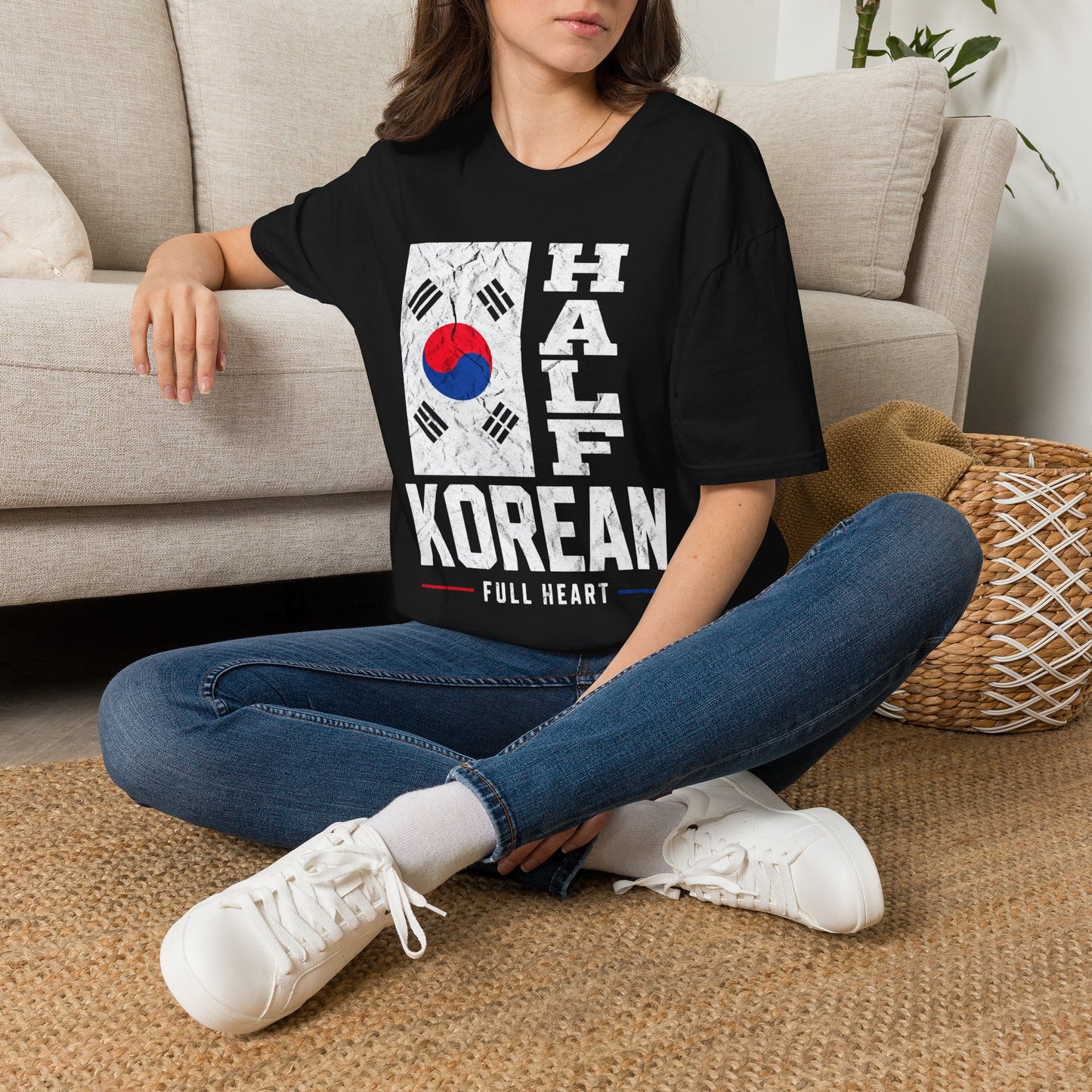 Half Korean T-Shirt — Korean Flag Heritage Pride Tee