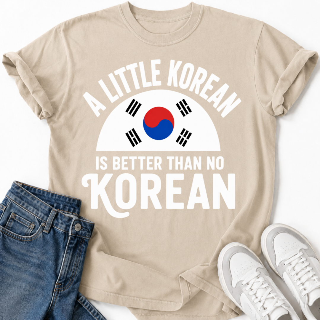 A LITTLE KOREAN T-SHIRT