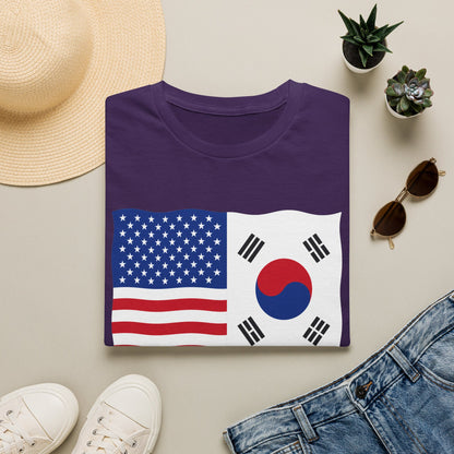 USA South Korea Flag T-Shirt – American & Korean Friendship Tee